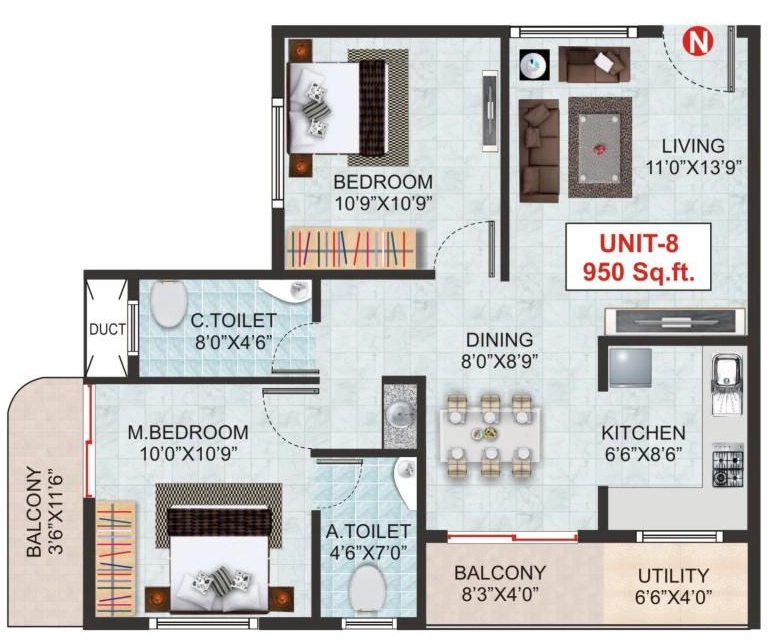 2 BHK Flat in Shivaganga Vallabha in Doddakallasandra, Bangalore - Image 918824