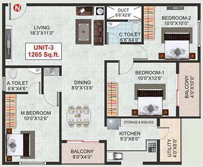 3 BHK Flat in Shivaganga Vallabha in Doddakallasandra, Bangalore - Image 918826