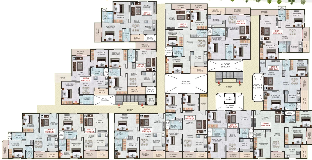 Floor Plan of Shivaganga Vallabha in Doddakallasandra, Bangalore - Image 404914