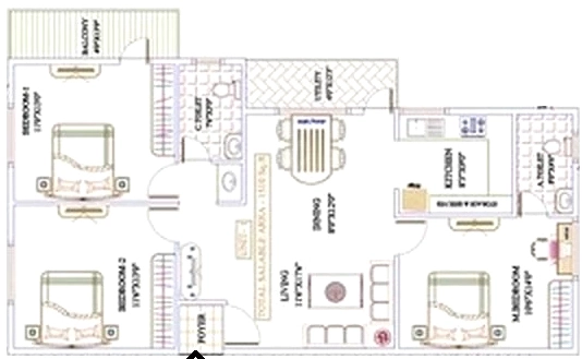 3 BHK Flat in Shivaganga Sai Suchin in Subramanyapura, Bangalore - Image 918827