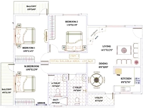 3 BHK Flat in Shivaganga Sai Suchin in Subramanyapura, Bangalore - Image 918828