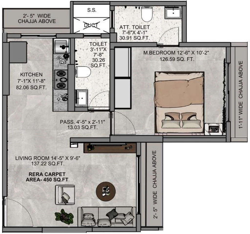 1 BHK Flat in Prameya Code 137 in Mahim West, Mumbai - Image 919071