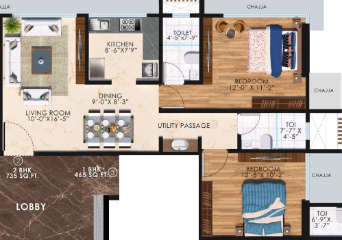 2 BHK Flat in Harsh Vista in Mahim West, Mumbai - Image 918982