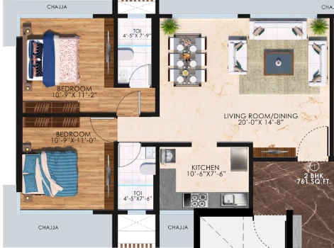 2 BHK Flat in Harsh Vista in Mahim West, Mumbai - Image 918983