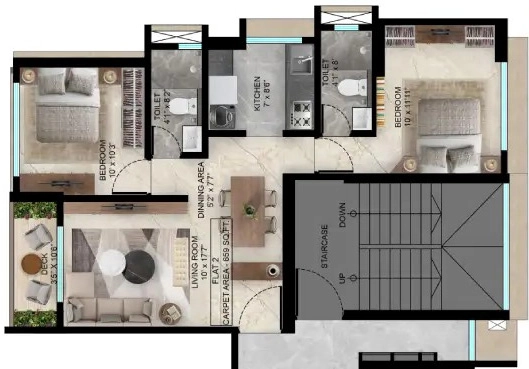 2 BHK Flat in Harsh Aurum in Dadar West, Mumbai - Image 918864