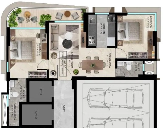 2 BHK Flat in Harsh Aurum in Dadar West, Mumbai - Image 918865