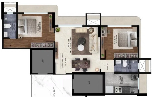 2 BHK Flat in Harsh Tulip in Sion West, Mumbai - Image 918975