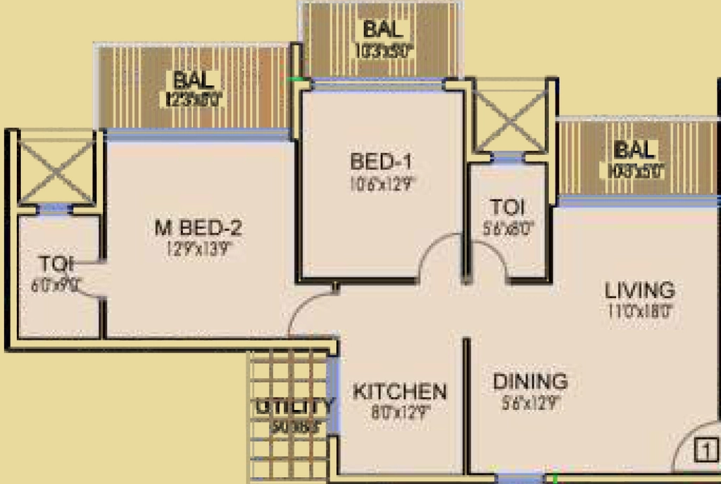 2 BHK Flat in Dhoot Time Residency in Sector 63, Gurgaon - Image 918878