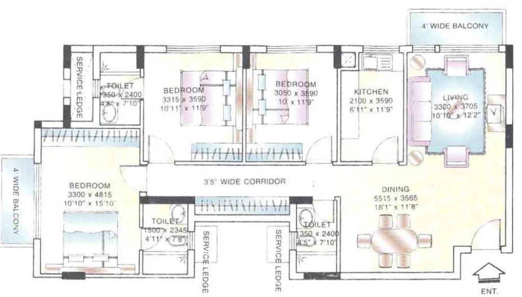 3 BHK Flat in DLF Belvedere Towers in DLF Phase 2, Gurgaon - Image 918884
