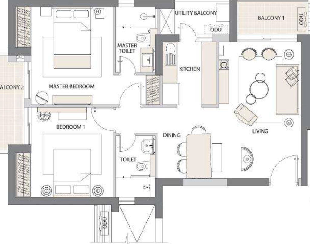 2 BHK Flat in Emaar Digihomes in Sector 62, Gurgaon - Image 918889