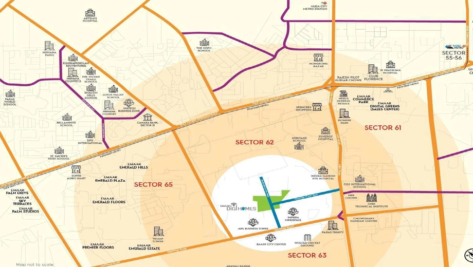 Location of Emaar Digihomes - Image 405130