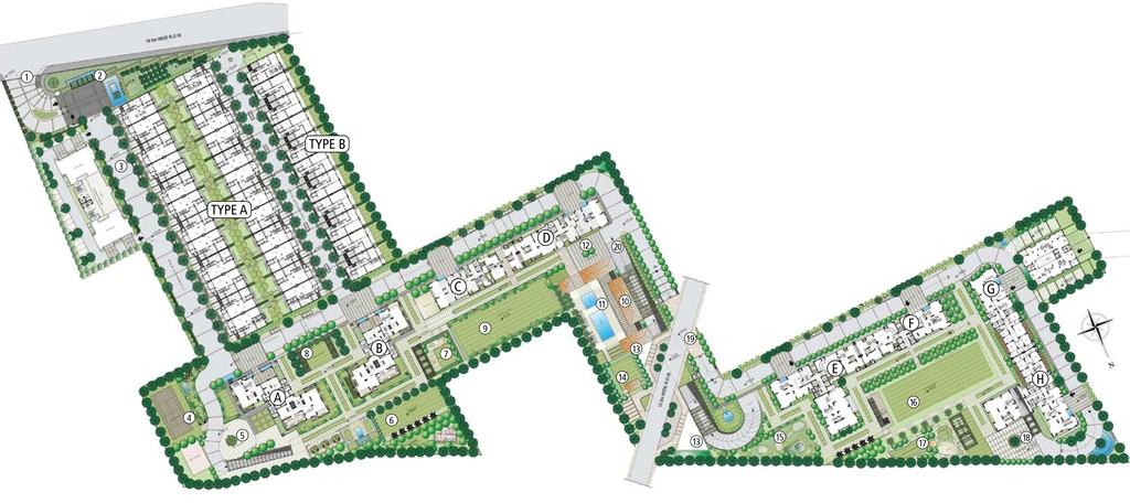 Master Plan of Emaar MGF The Vilas in DLF Phase 2, Gurgaon - Image 405136
