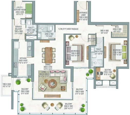 2 BHK Flat in Krisumi Waterside Residences The Forest Reserve in Sector 36 A, Gurgaon - Image 918897