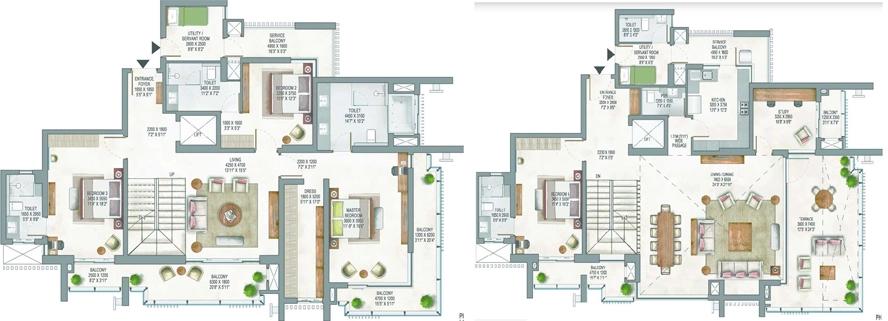 4 BHK Penthouse in Krisumi Waterside Residences The Forest Reserve in Sector 36 A, Gurgaon - Image 918901