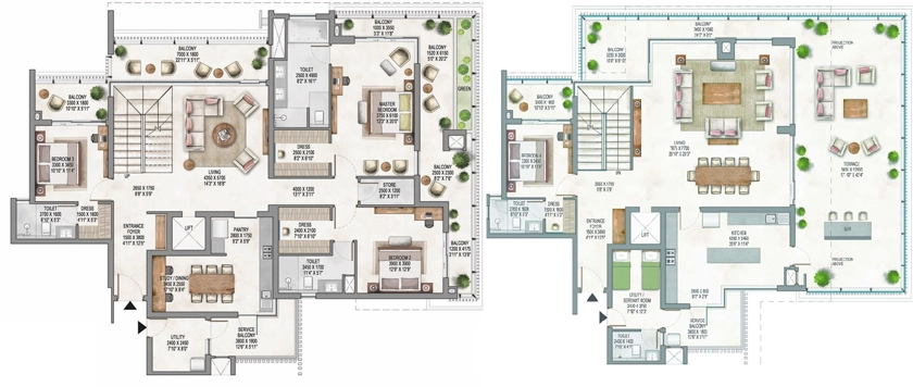4 BHK Penthouse in Krisumi Waterside Residences The Forest Reserve in Sector 36 A, Gurgaon - Image 918902