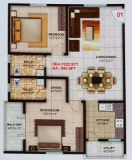 2 BHK Flat in Shreyas Samruddhi in New Tippasandra, Bangalore - Image 918929