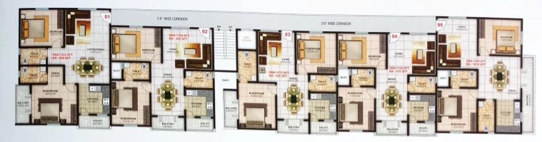Floor Plan of Shreyas Samruddhi in New Tippasandra, Bangalore - Image 405186