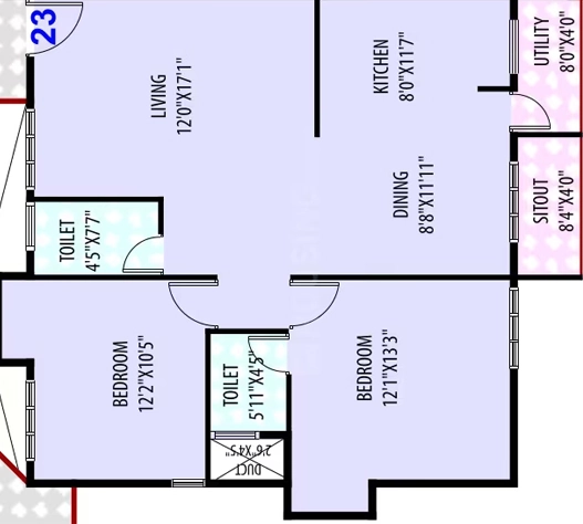 2 BHK Flat in SLS Sarovar in Kodigehalli, Bangalore - Image 918927