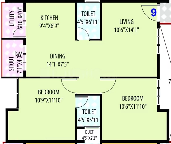 2 BHK Flat in SLS Sarovar in Kodigehalli, Bangalore - Image 918926