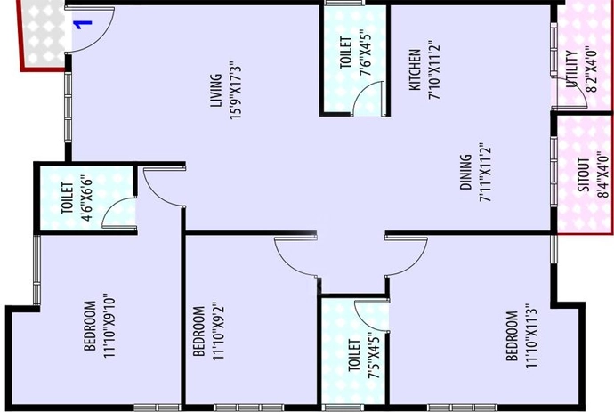 3 BHK Flat in SLS Sarovar in Kodigehalli, Bangalore - Image 918928