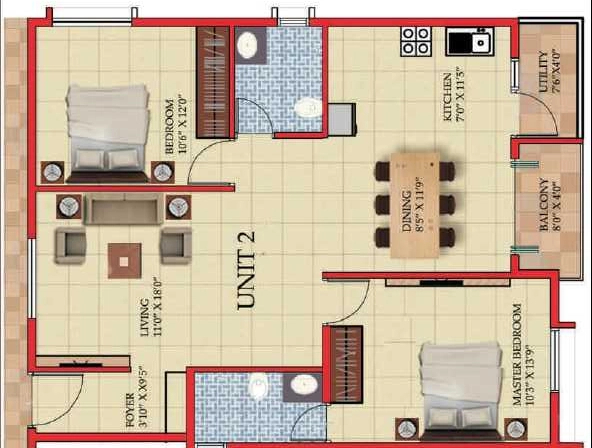 2 BHK Flat in Thiru Margadarshi Ashwini Enclave in Kammanahalli, Bangalore - Image 918922