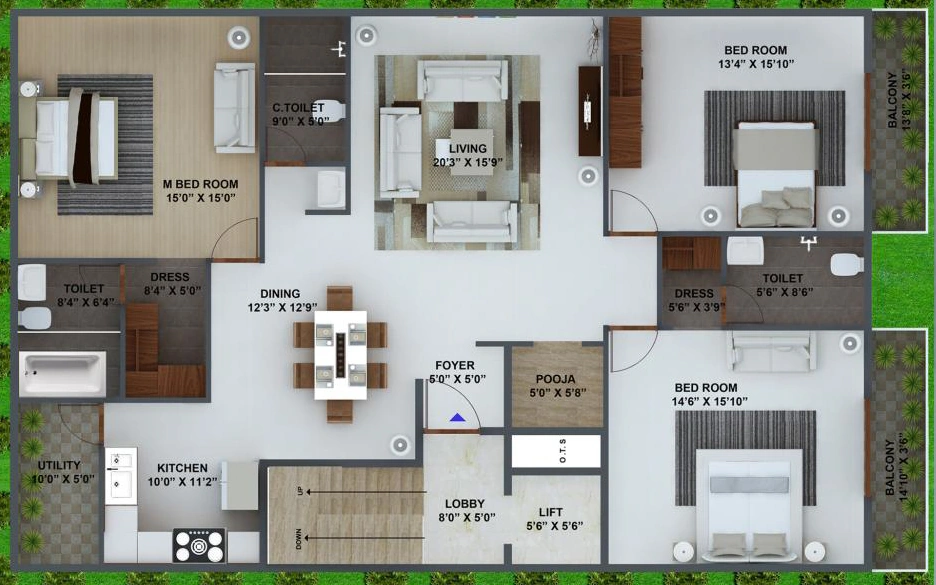 3 BHK Flat in Tirumala Kare Gruham in Ulsoor, Bangalore - Image 918920