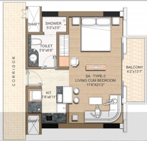 1 BHK Flat in M3M My Den in Sector 67, Gurgaon - Image 918985
