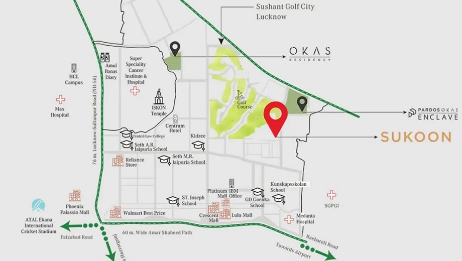 Location of Pardos Okas Sukoon - Image 405599