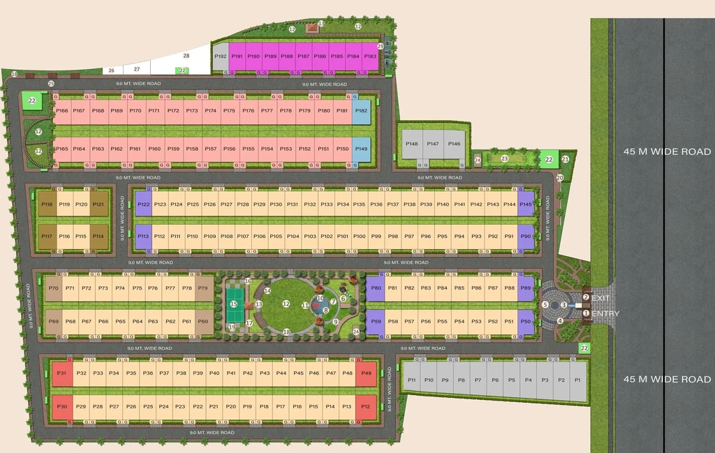 Master Plan of Pardos Okas Sukoon in Sushant Golf City, Lucknow - Image 405600
