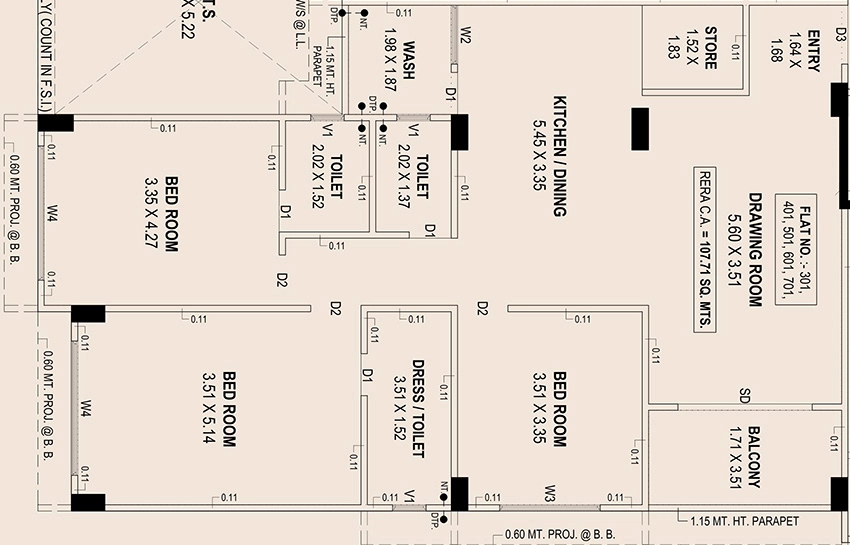 3 BHK Flat in Sapphire Swapneel Cielo in Naranpura, Ahmedabad - Image 918967