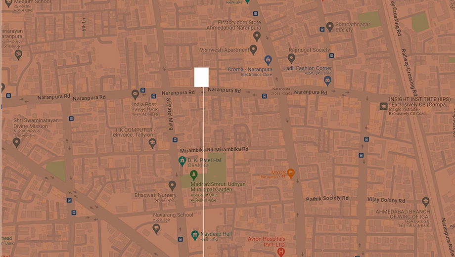 Location of Sapphire Swapneel Cielo in Naranpura, Ahmedabad - Image 405250