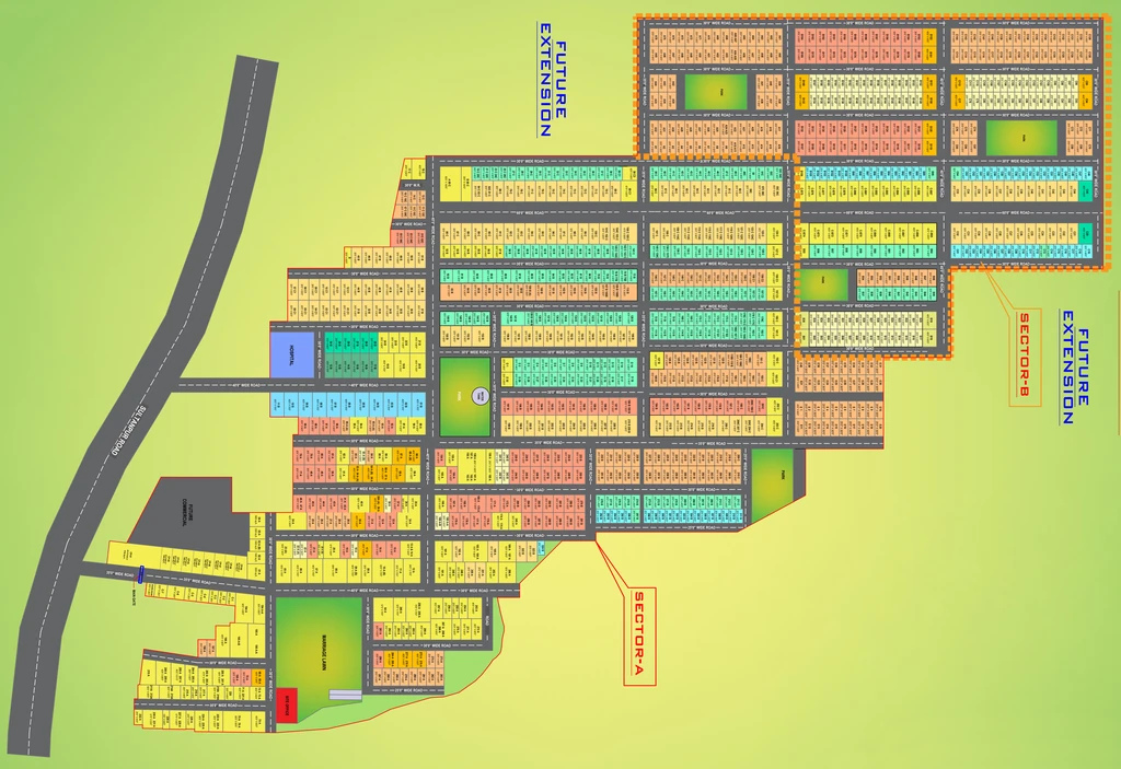 Master Plan of Sarkar Town in Sultanpur Road, Lucknow - Image 405571
