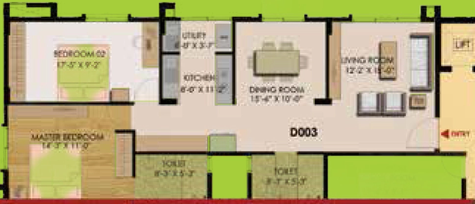 2 BHK Flat in Rainbow Kishore Glendale in Vajarahalli, Bangalore - Image 919010