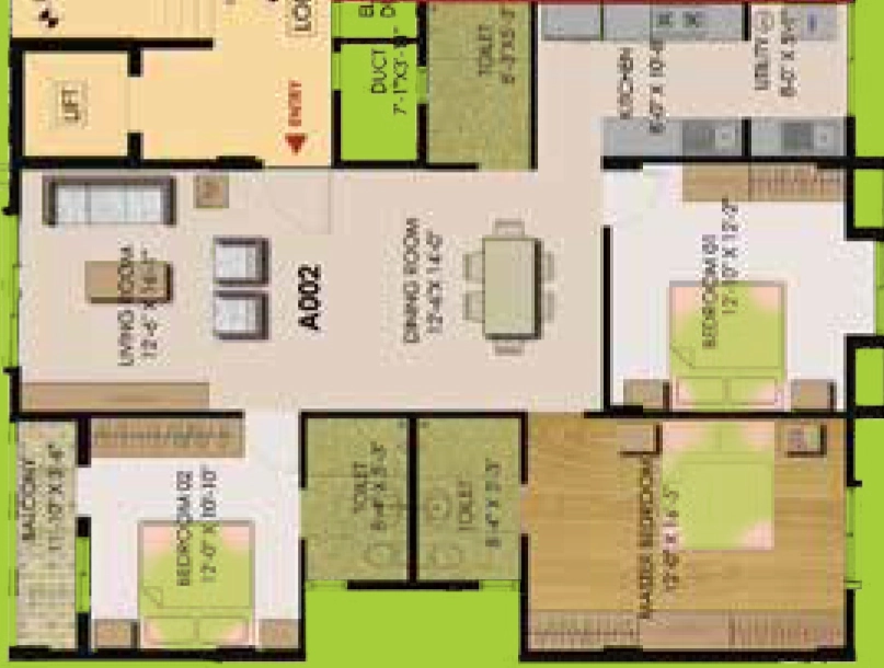 3 BHK Flat in Rainbow Kishore Glendale in Vajarahalli, Bangalore - Image 919011