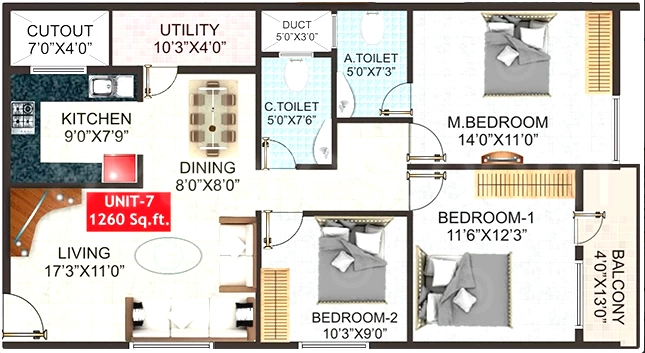 3 BHK Flat in Shivaganga Opal in JP Nagar, Bangalore - Image 919005