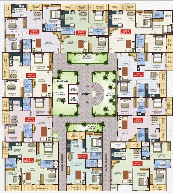 Floor Plan of Shivaganga Silverline in Kanakapura Road, Bangalore - Image 405341