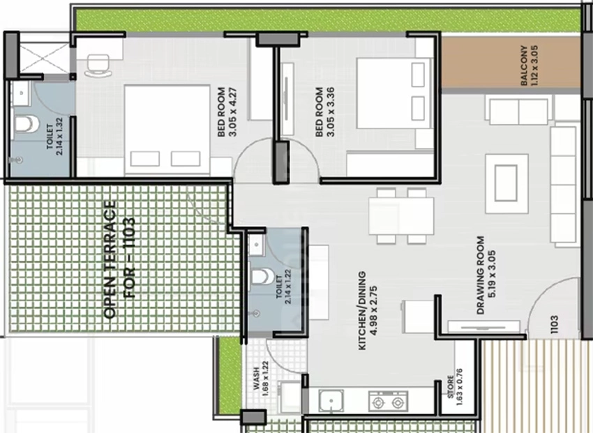 2 BHK Flat in Sarvasva Abode in Bhadaj, Ahmedabad - Image 918972