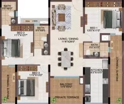 3 BHK Flat in Casagrand Holachennai in Sholinganallur, Chennai - Image 918990