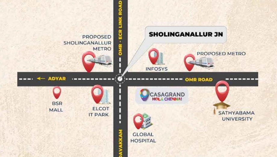 Location of Casagrand Holachennai - Image 405310