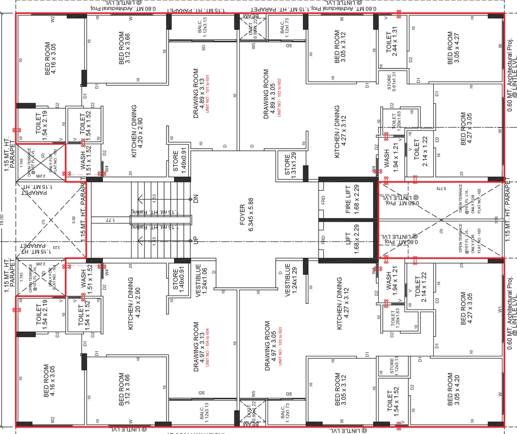 Floor Plan of Sheetal Keshav Grace in Nava Vadaj, Ahmedabad - Image 405316