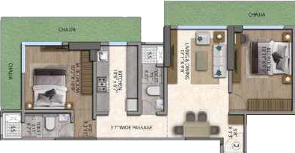 2 BHK Flat in Aakash Sapphire in Mahim West, Mumbai - Image 919118