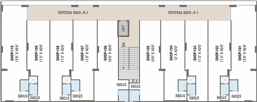Floor Plan of Commercial Shivaan Serenity in Vaishnodevi Circle, Ahmedabad - Image 405350