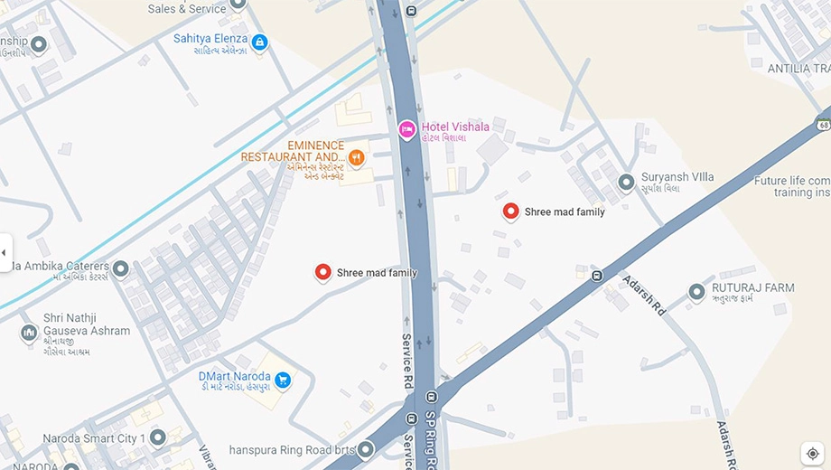 Location of Commercial Shree Shreemad Family 2 - Image 405374