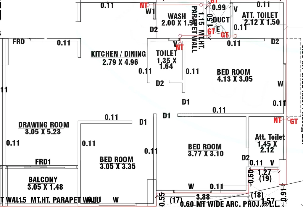 3 BHK Flat in Shree Vrundavan Zion in Motera, Ahmedabad - Image 919018
