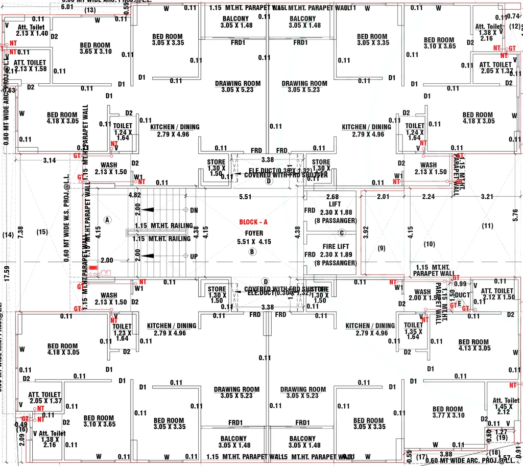 Floor Plan of Shree Vrundavan Zion in Motera, Ahmedabad - Image 405381