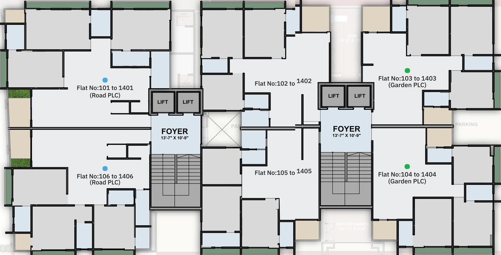 Floor Plan of SP Alora in Chandkheda, Ahmedabad - Image 405408