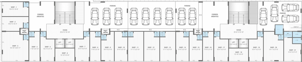 Floor Plan of Commercial Suhani Shri Shanti Skyline in Vatva, Ahmedabad - Image 405433