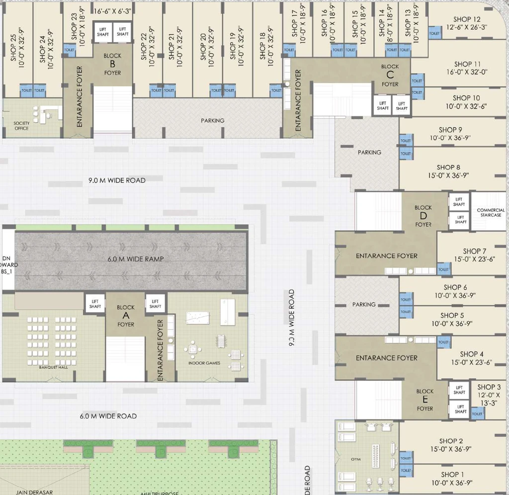 Floor Plan of Commercial The Rhythm Elevate in Nana Chiloda, Ahmedabad - Image 405445