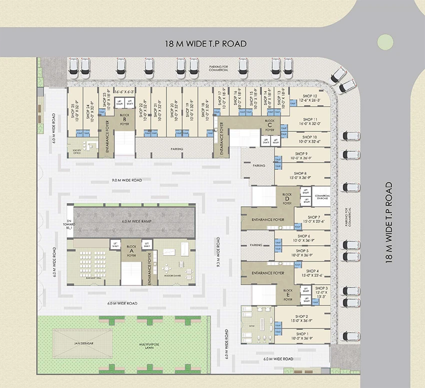 Master Plan of Commercial The Rhythm Elevate in Nana Chiloda, Ahmedabad - Image 405444