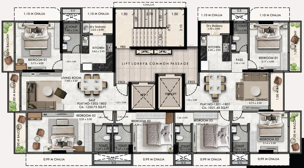 Floor Plan of VCA Shree Nav Dadar in Mahim West, Mumbai - Image 406082